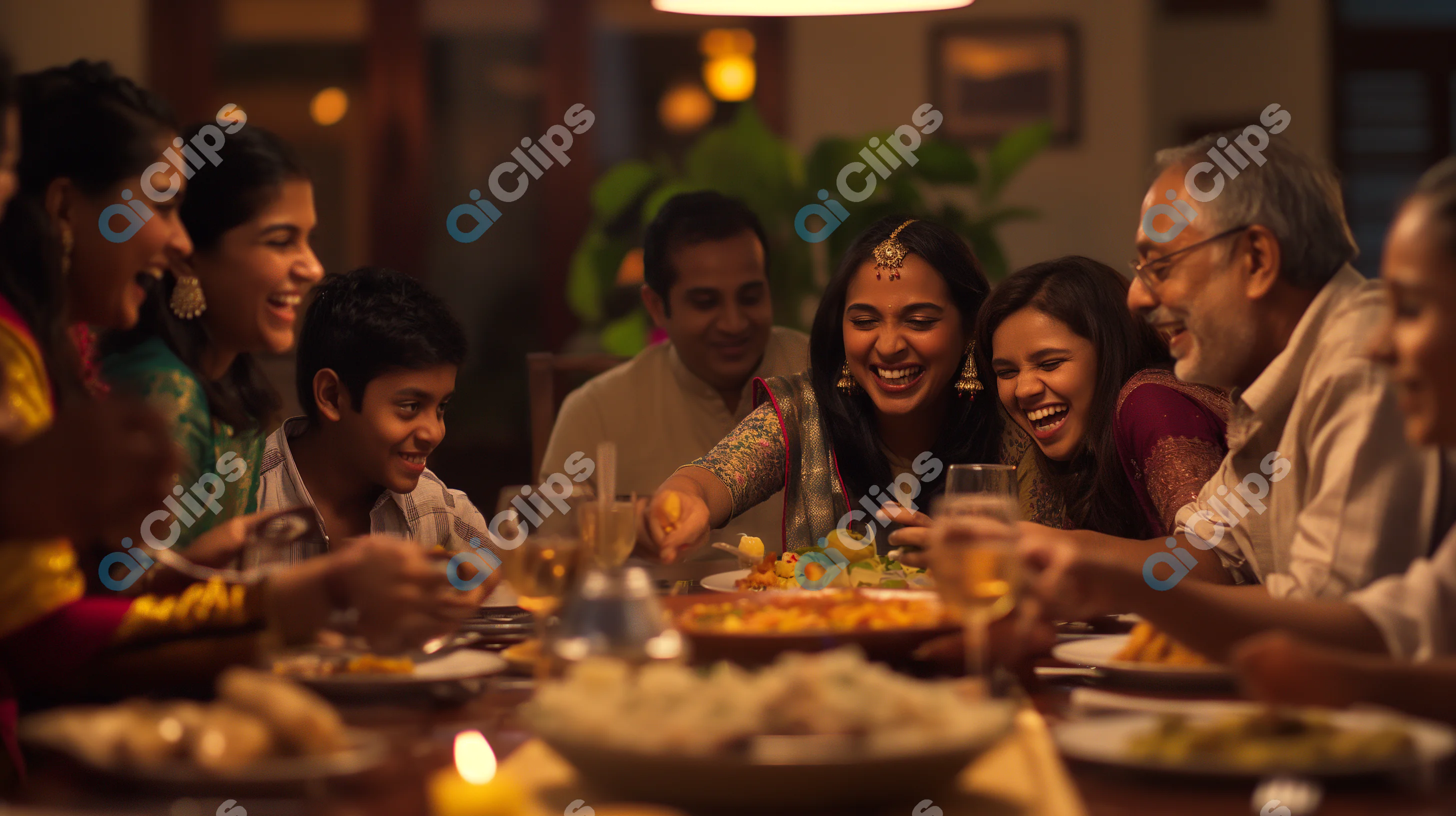 Indian Family Dinner Celebration