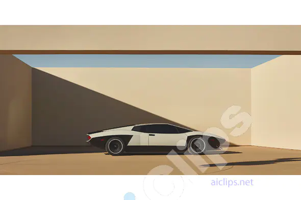 Vintage White Sports Car