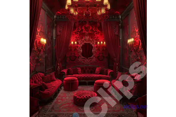 Luxurious Red Lounge