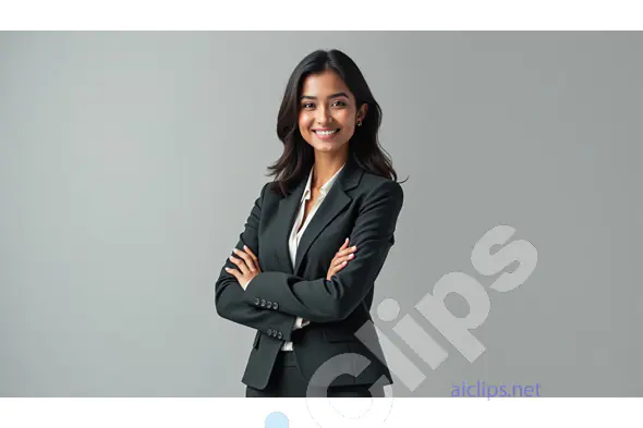 Confident Young Professional Woman in Business Suit