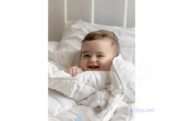 Smiling Baby in Bed