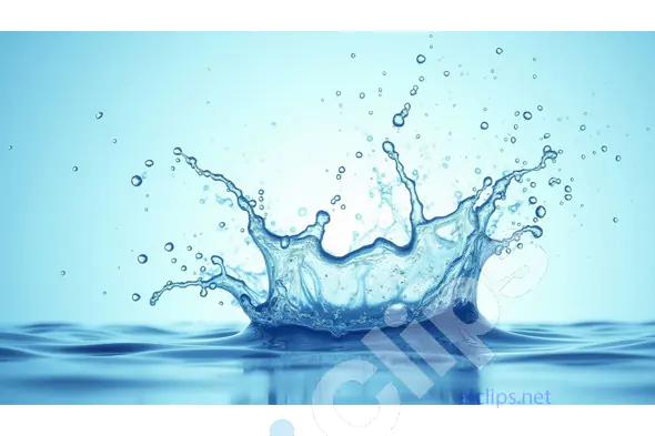 Blue Water Splash in Motion