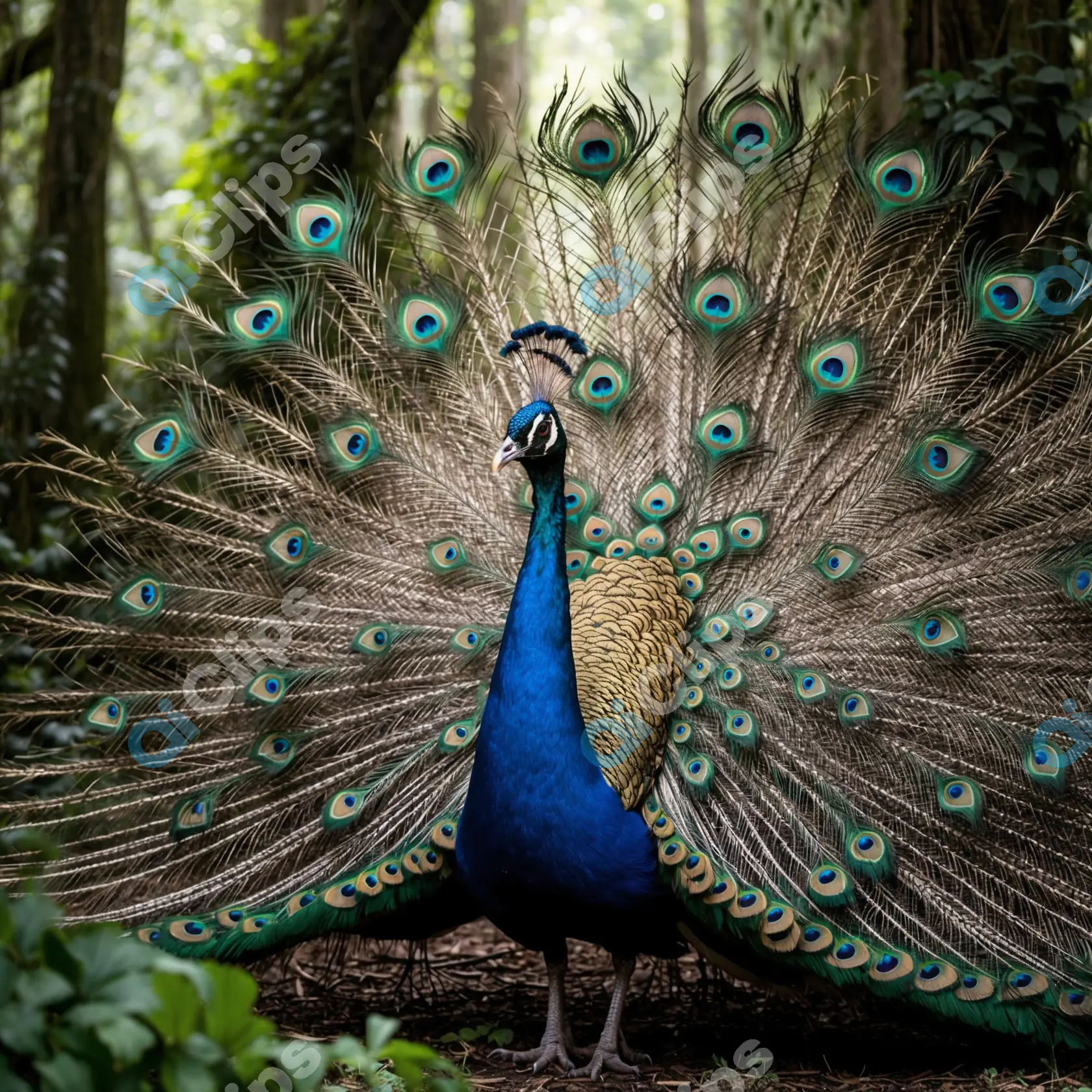 Majestic Peacock Display
