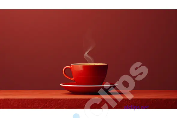 Steaming Red Coffee Cup