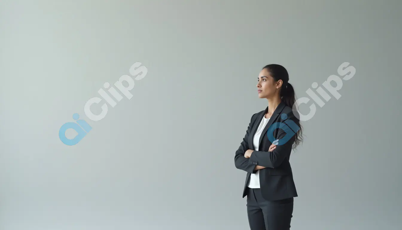 Confident Businesswoman in Corporate Setting