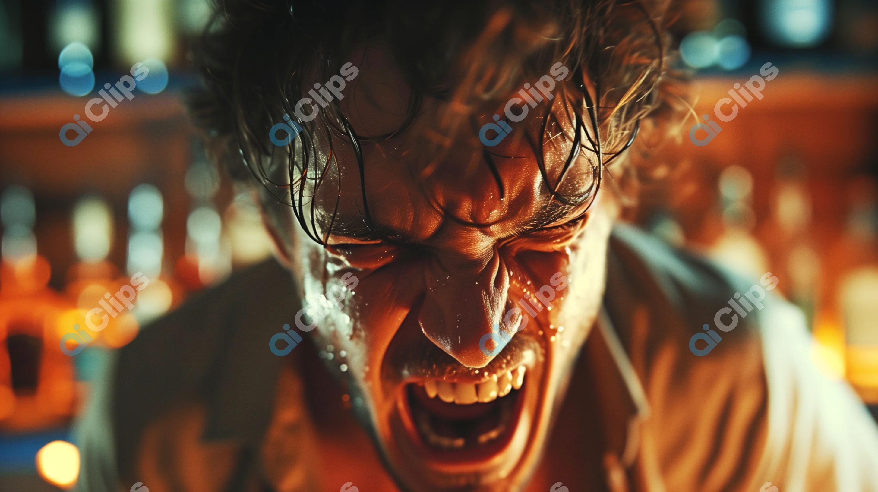 Man Yelling in Anger