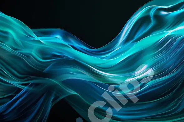 Dynamic Blue Wave Abstract