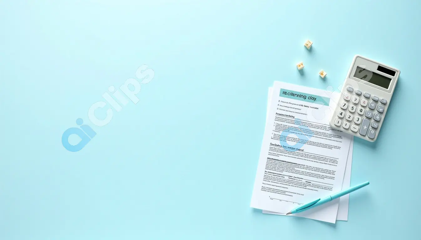 Financial Planning Workspace with Calculator and Documents