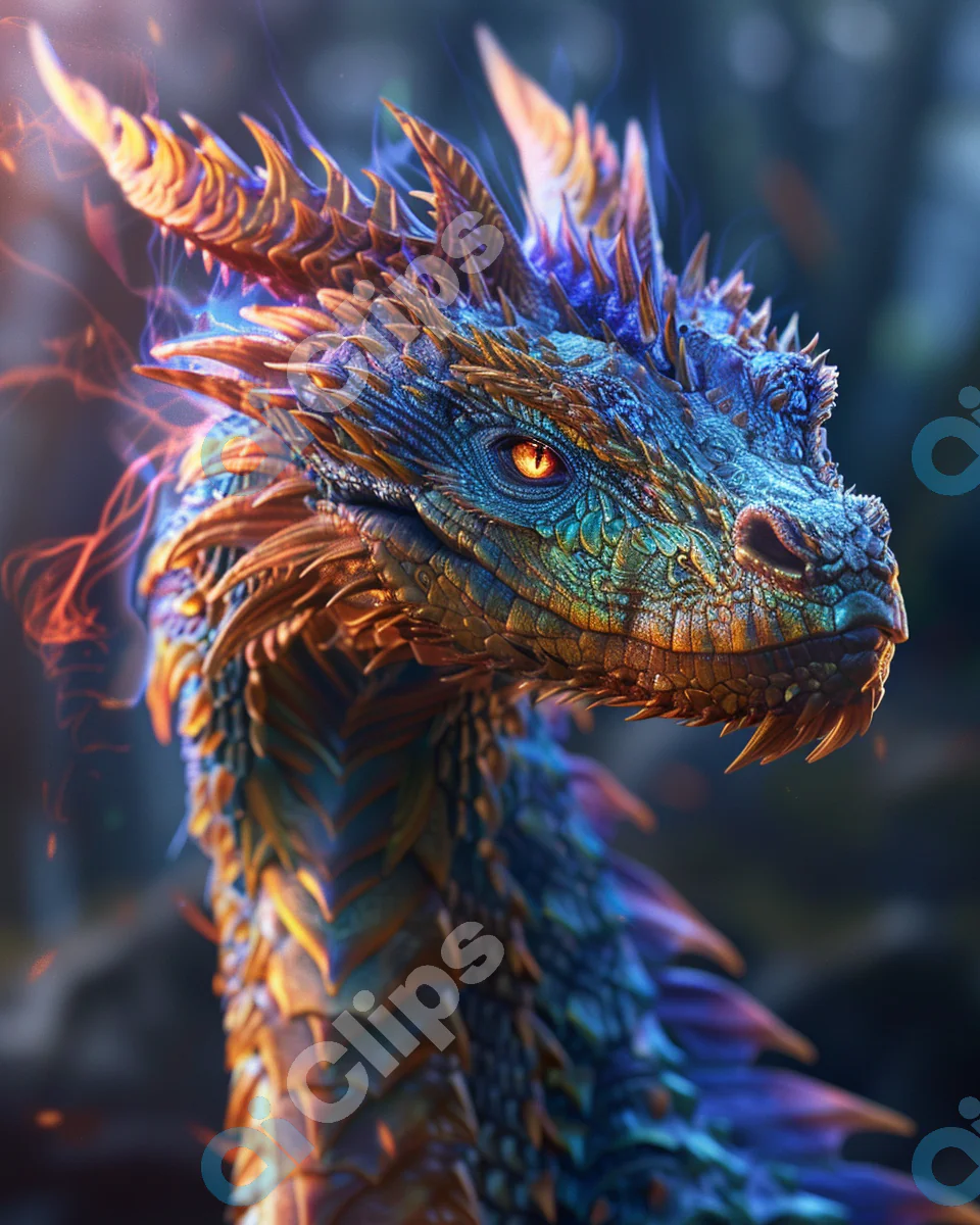 Majestic Blue Dragon
