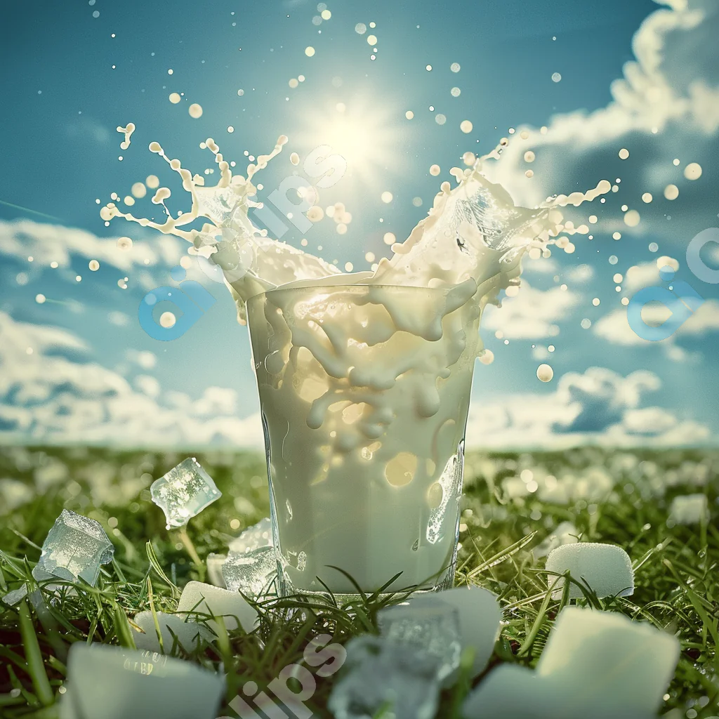 Refreshing Milk Splash