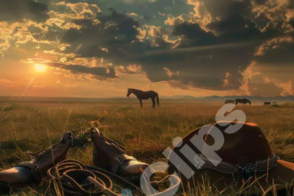 Western Sunset Landscape