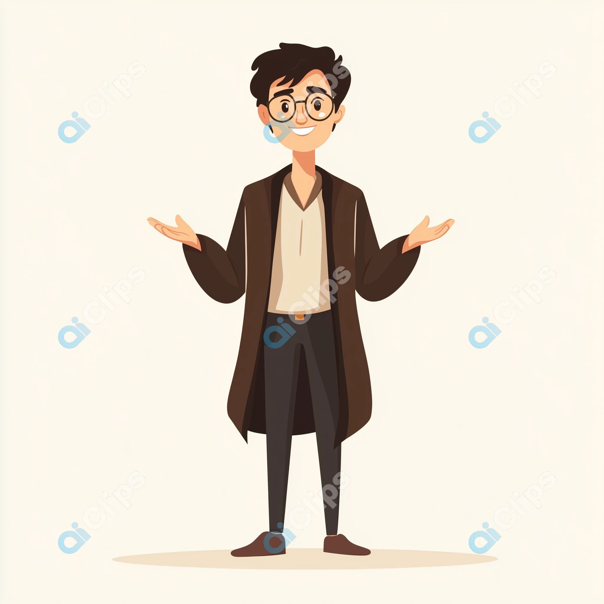 Friendly Man in Glasses