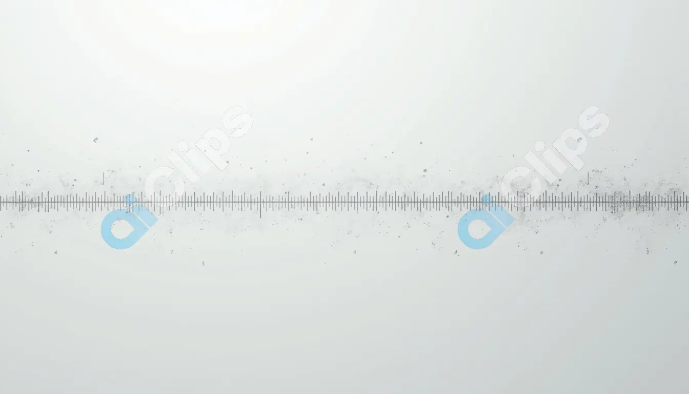 Abstract Horizontal Measurement Line on Light Background