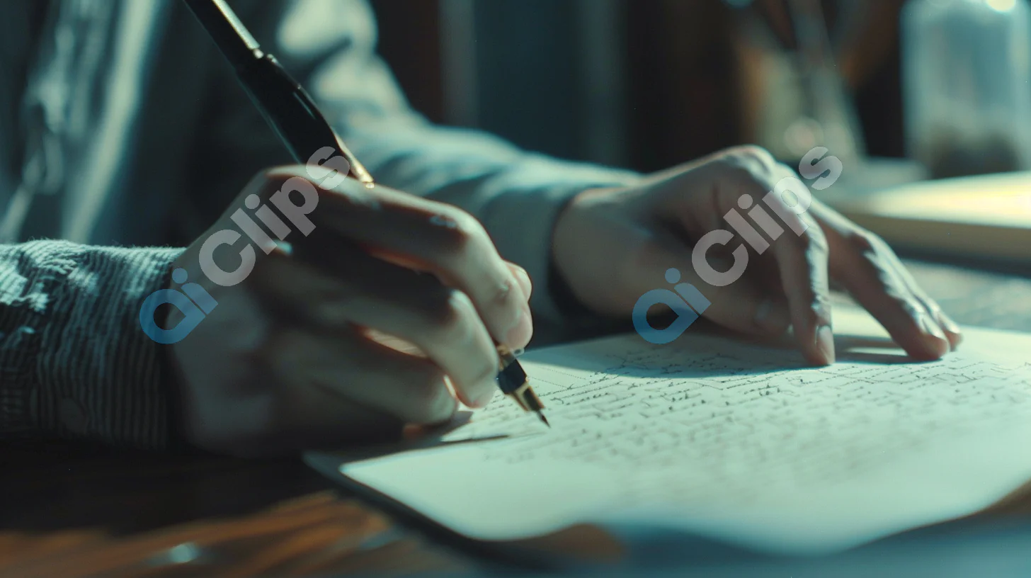 Writing with Fountain Pen