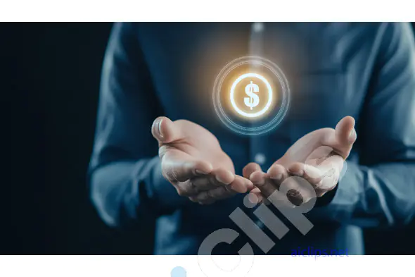 Hands Holding Digital Dollar Icon