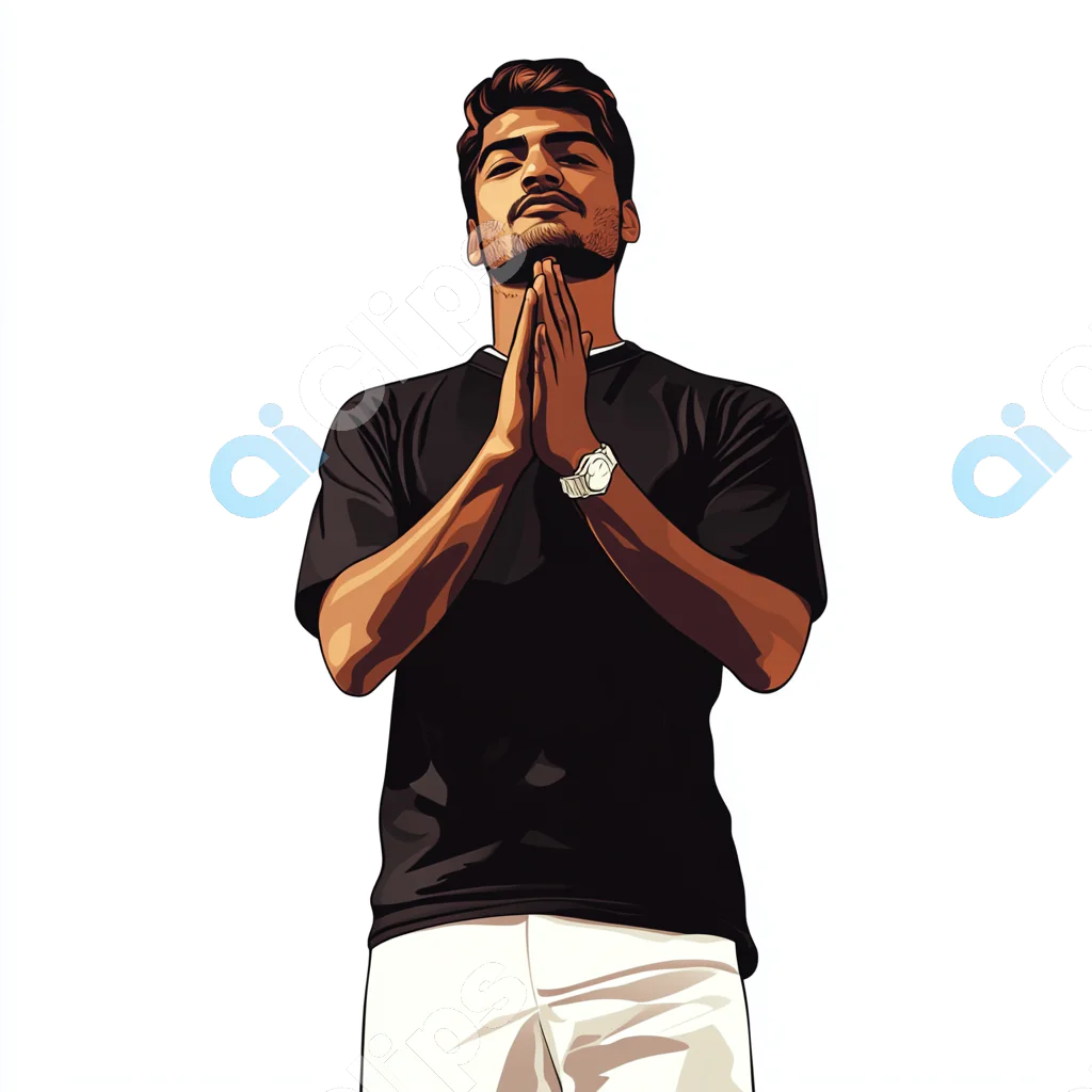 Man in Prayer Pose