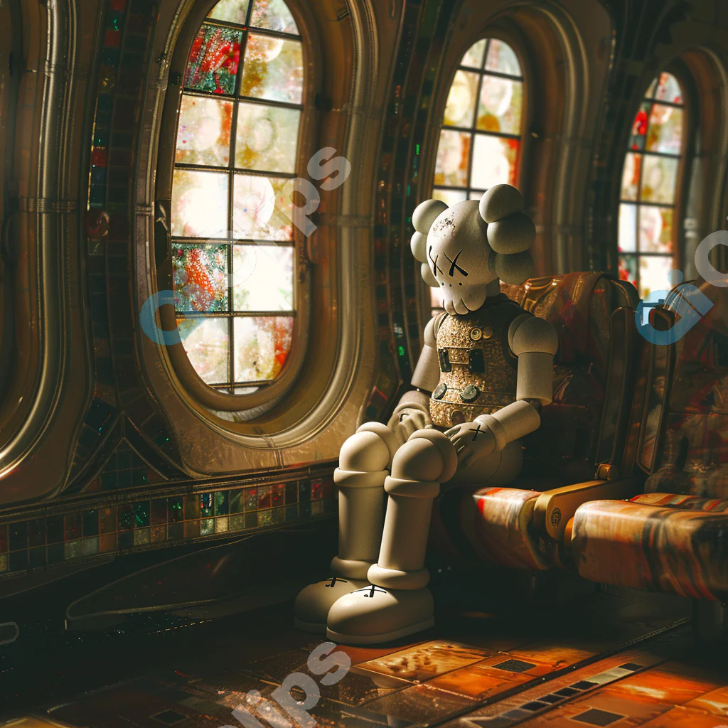 Melancholic Robot on Train