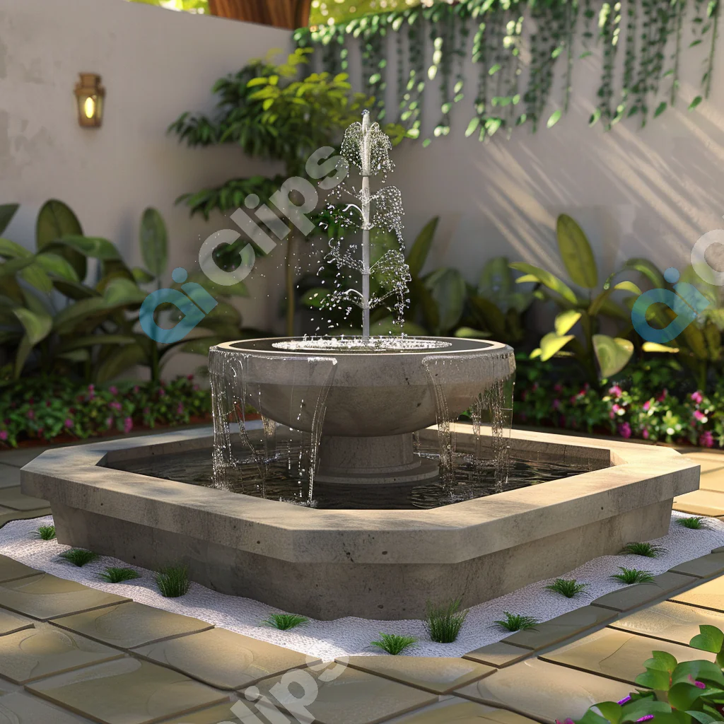 Elegant Stone Garden Fountain