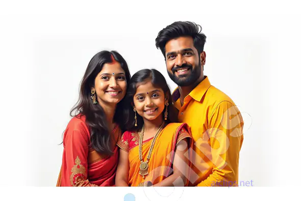 Loving Indian Family Portrait