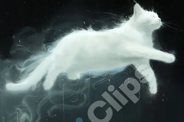 Ghostly White Cat
