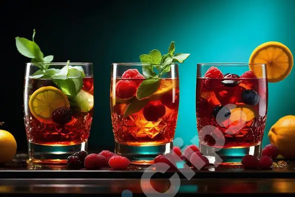 Colorful Fruit Cocktails