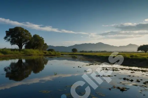 Tranquil River Landscape at Dusk