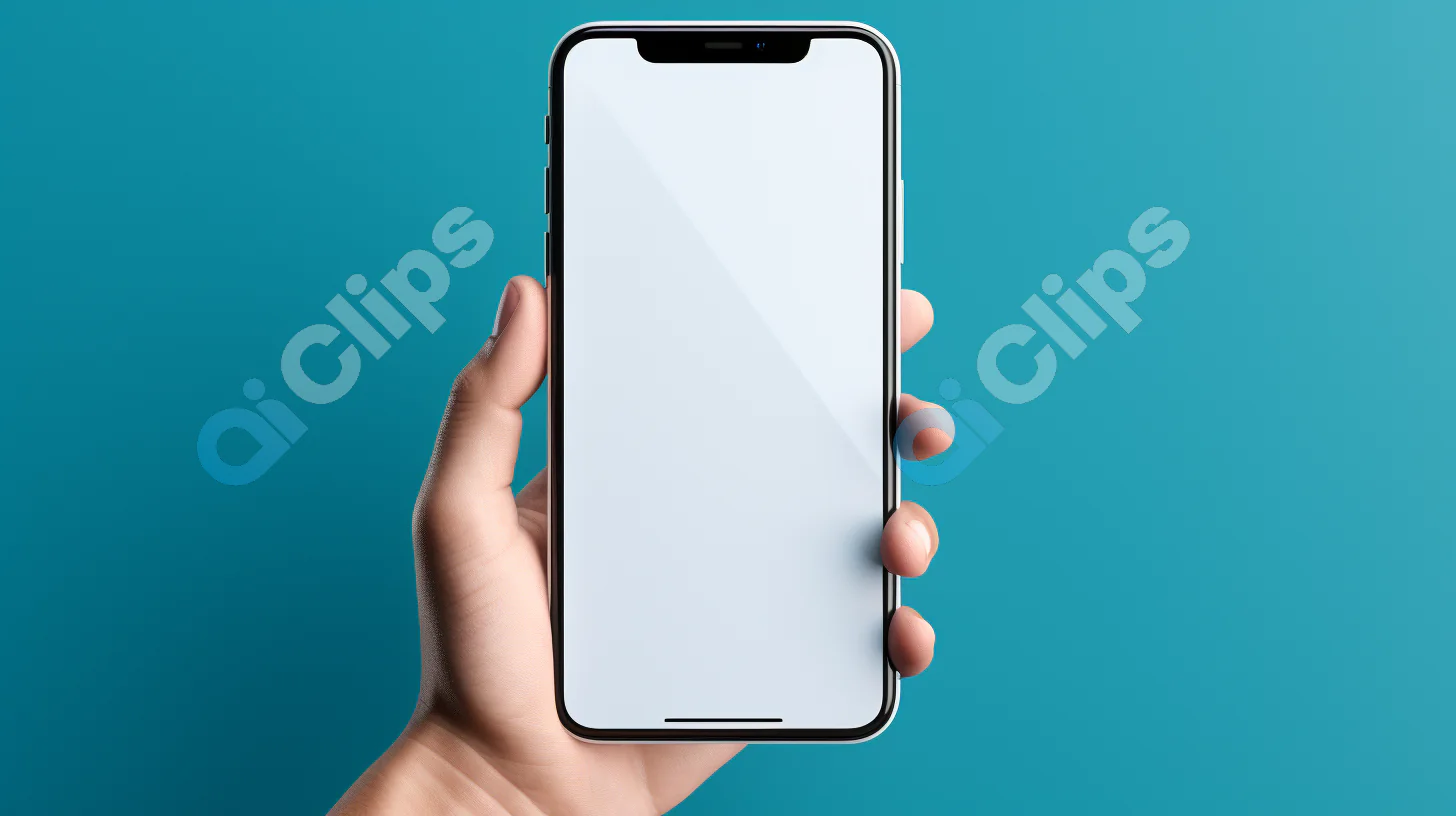 Hand Holding Smartphone Mockup