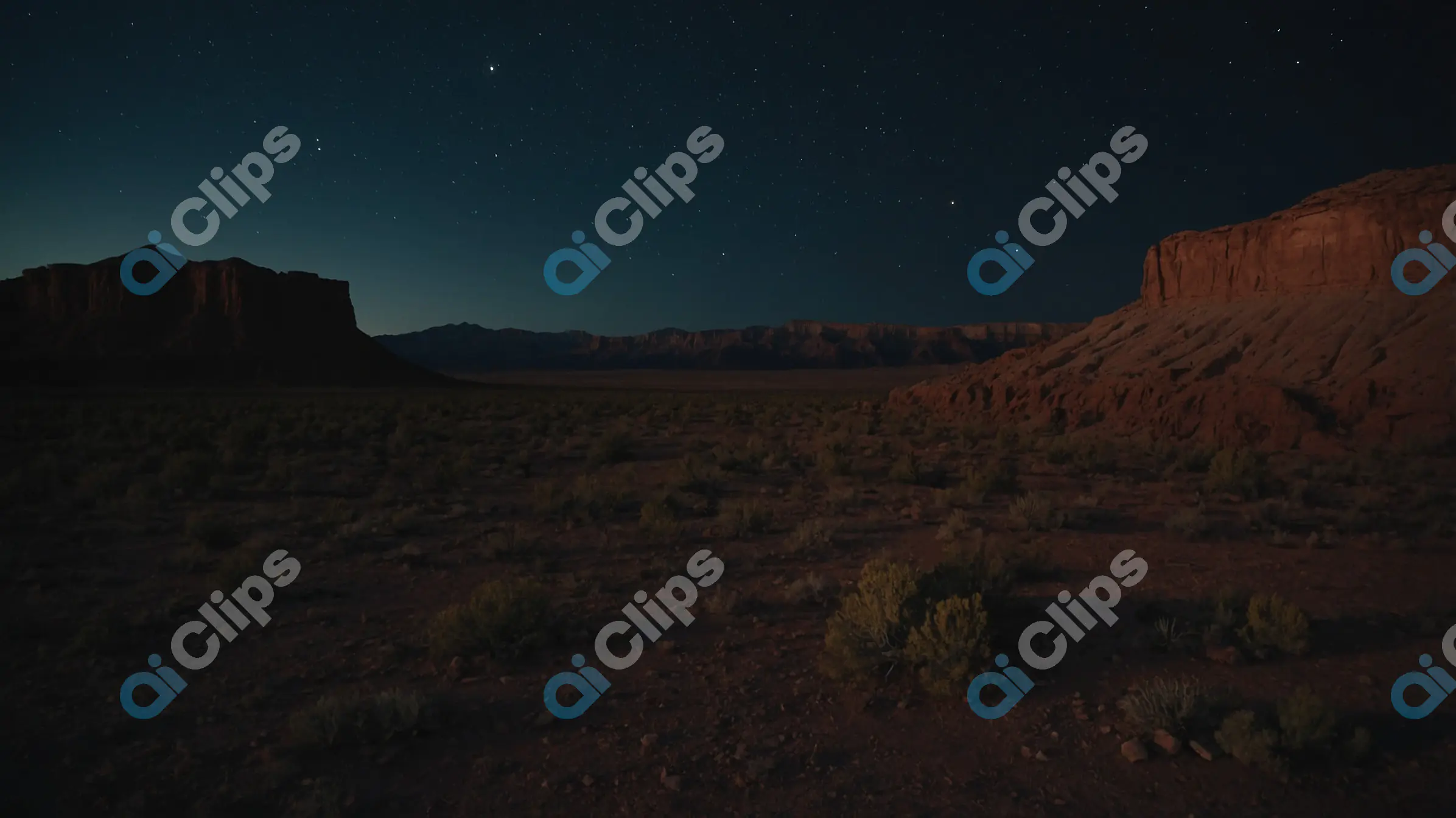 Desert Night Under Stars