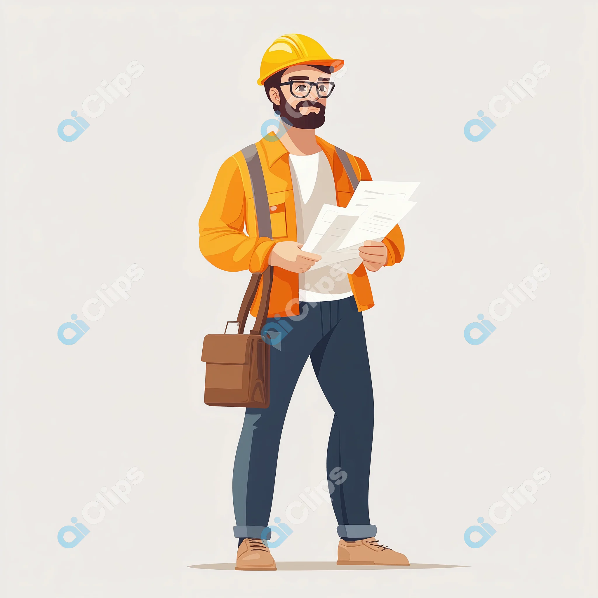 Construction Engineer Illustration