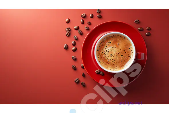 Coffee Cup with Beans