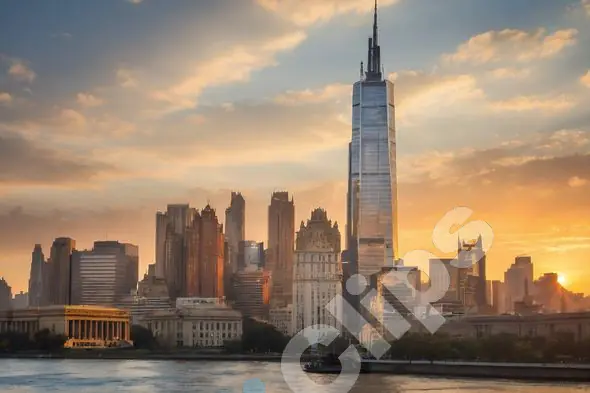 Sunset City Skyline