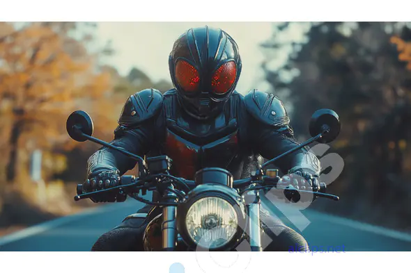 Futuristic Biker in Armor