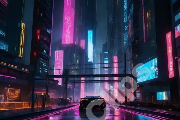 Neon Cyberpunk Cityscape