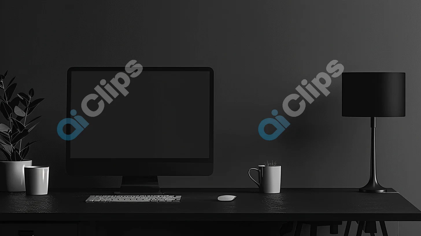 Minimalist Black Workspace