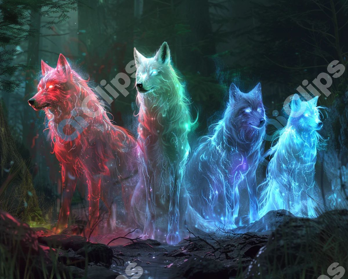 Mystical Spirit Wolves