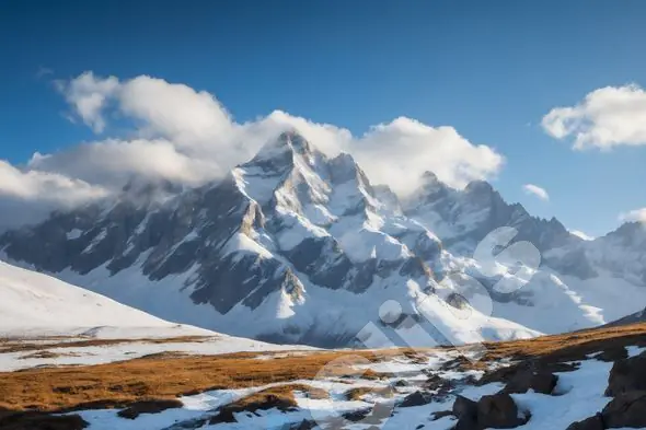 Snow-Capped Mountain Peaks