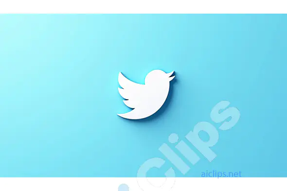 Minimalist Twitter Logo on Light Blue Background