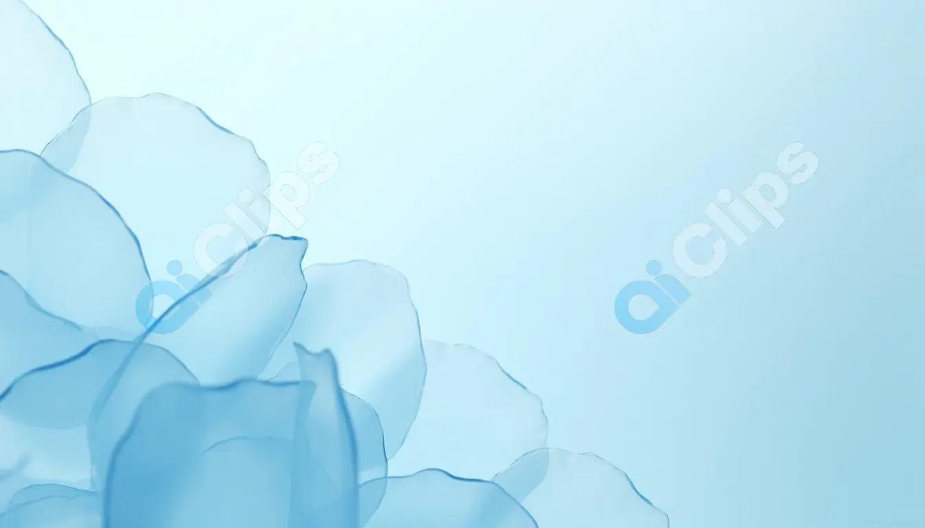 Soft Blue Petals on Light Background