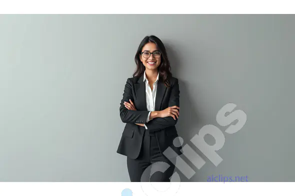 Confident Young Businesswoman in Professional Attire