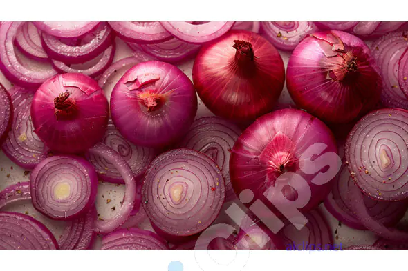Sliced Red Onions