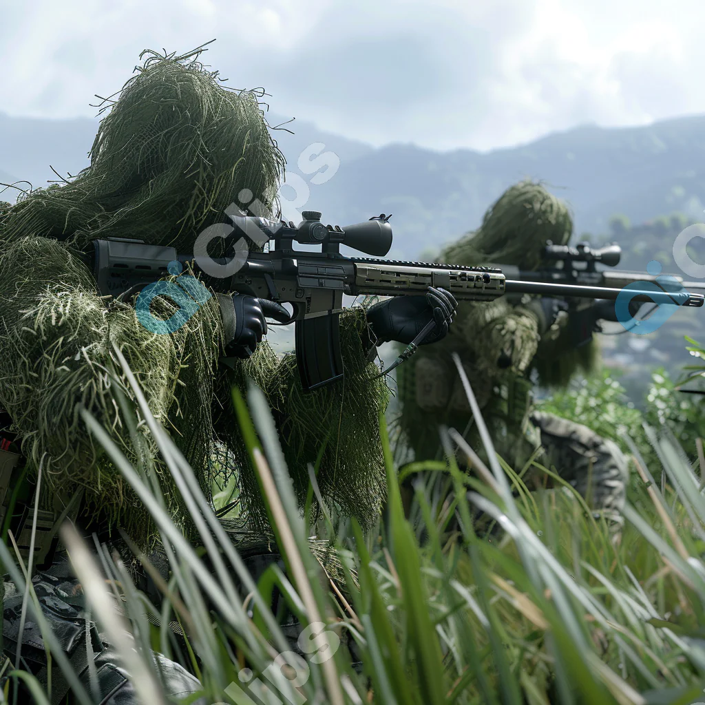 Snipers in Ghillie Suits