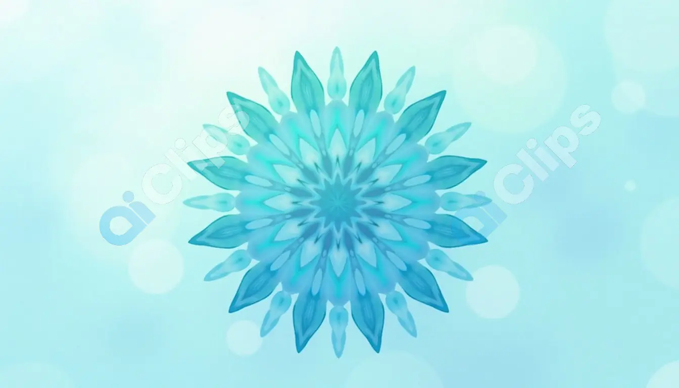 Radiant Blue Mandala Design on Soft Gradient Background