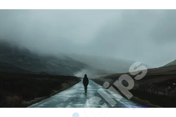 Walking Alone in Foggy Valley
