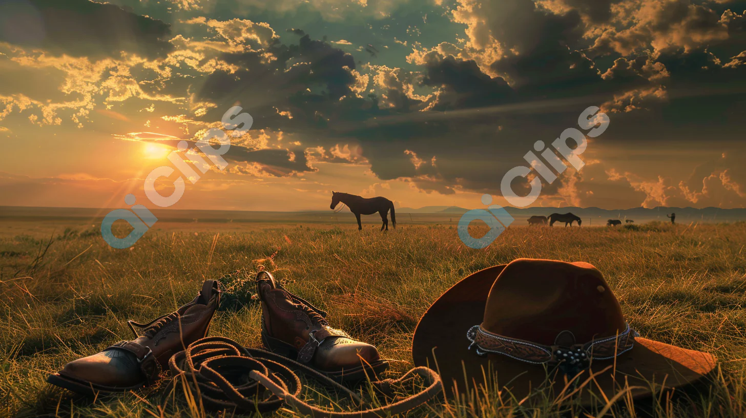 Western Sunset Landscape