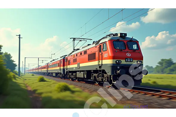 Modern Electric Train on a Scenic Route