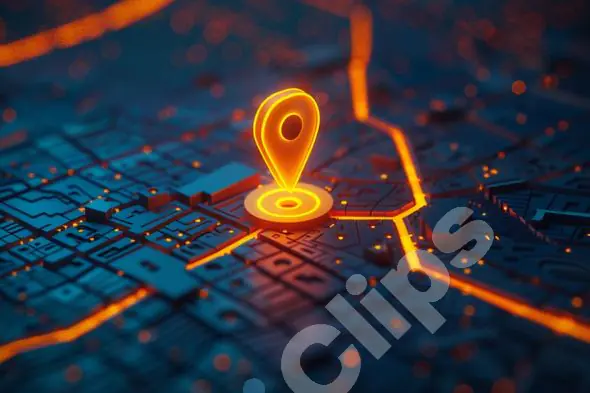 3D Map with Location Pin