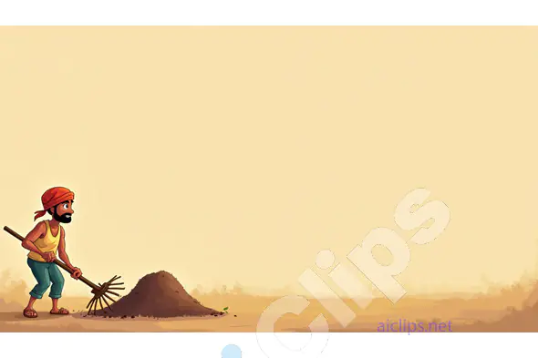 Indian Farmer Illustration – Traditional Agriculture Scene