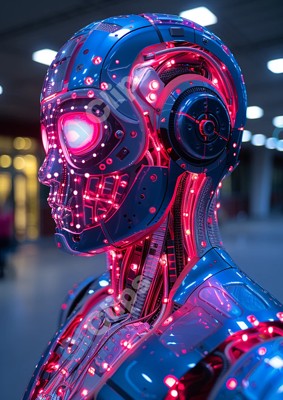 Futuristic Robot Close-Up
