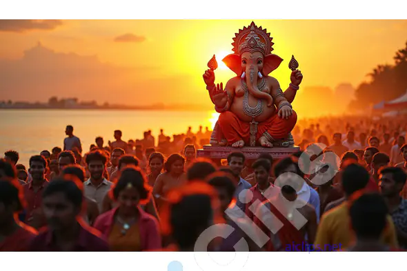 Sunset Ganesh Visarjan Procession