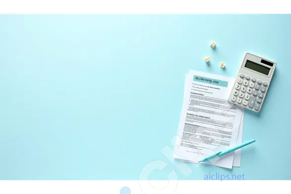 Financial Planning Workspace with Calculator and Documents